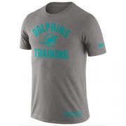 Wholesale Cheap Men's Miami Dolphins Nike Heathered Gray Training Performance T-Shirt