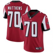 Wholesale Cheap Nike Falcons #70 Jake Matthews Red Team Color Men's Stitched NFL Vapor Untouchable Limited Jersey