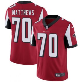 Wholesale Cheap Nike Falcons #70 Jake Matthews Red Team Color Men\'s Stitched NFL Vapor Untouchable Limited Jersey