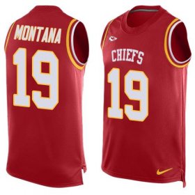 Wholesale Cheap Nike Chiefs #19 Joe Montana Red Team Color Men\'s Stitched NFL Limited Tank Top Jersey