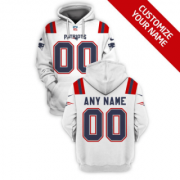 Wholesale Cheap Men's New England Patriots Active Player White Custom 2021 Pullover Hoodie