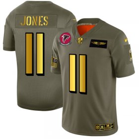 Wholesale Cheap Atlanta Falcons #11 Julio Jones NFL Men\'s Nike Olive Gold 2019 Salute to Service Limited Jersey