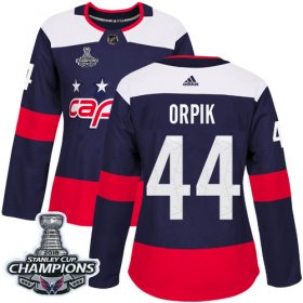 Wholesale Cheap Adidas Capitals #44 Brooks Orpik Navy Authentic 2018 Stadium Series Stanley Cup Final Champions Women\'s Stitched NHL Jersey