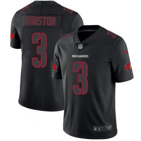 Wholesale Cheap Nike Buccaneers #3 Jameis Winston Black Men\'s Stitched NFL Limited Rush Impact Jersey