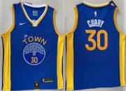Wholesale Cheap Men's Golden State Warriors #30 Stephen Curry Royal Stitched Jersey