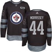 Wholesale Cheap Adidas Jets #44 Josh Morrissey Black 1917-2017 100th Anniversary Stitched NHL Jersey