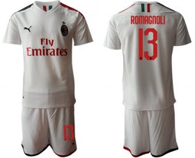 Wholesale Cheap AC Milan #13 Romagnoli Away Soccer Club Jersey