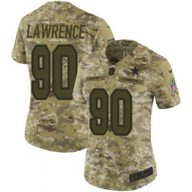 Wholesale Cheap Nike Cowboys #90 Demarcus Lawrence Camo Women\'s Stitched NFL Limited 2018 Salute to Service Jersey