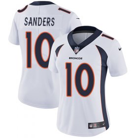 Wholesale Cheap Nike Broncos #10 Emmanuel Sanders White Women\'s Stitched NFL Vapor Untouchable Limited Jersey