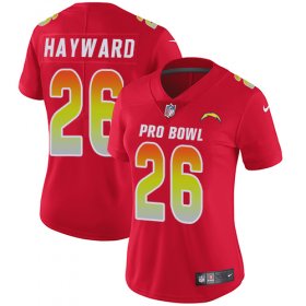 Wholesale Cheap Nike Chargers #26 Casey Hayward Red Women\'s Stitched NFL Limited AFC 2018 Pro Bowl Jersey