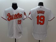 Wholesale Cheap Orioles #19 Chris Davis White Flexbase Authentic Collection Stitched MLB Jersey