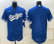 Cheap Men's Los Angeles Dodgers Blank Blue Flex Base Stitched Baseball Jersey
