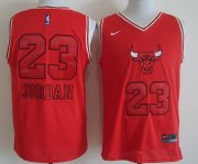 Wholesale Cheap Men's Chicago Bulls #23 Michael Jordan Red Bull Head Fashion Stitched NBA Nike Swingman Jersey