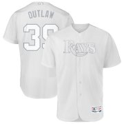 Wholesale Cheap Tampa Bay Rays #39 Kevin Kiermaier Outlaw Majestic 2019 Players' Weekend Flex Base Authentic Player Jersey White