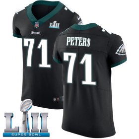Wholesale Cheap Nike Eagles #71 Jason Peters Black Alternate Super Bowl LII Men\'s Stitched NFL Vapor Untouchable Elite Jersey