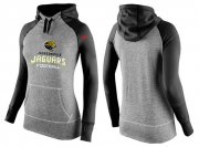 Wholesale Cheap Women's Nike Jacksonville Jaguars Performance Hoodie Grey & Black