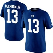 Wholesale Cheap Nike New York Giants #13 Odell Beckham Jr Pride Name & Number NFL T-Shirt Blue