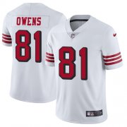 Wholesale Cheap Nike 49ers #81 Terrell Owens White Rush Men's Stitched NFL Vapor Untouchable Limited Jersey