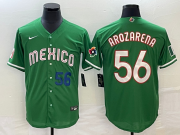 Wholesale Cheap Men's Mexico Baseball #56 Randy Arozarena Number 2023 Green World Classic Stitched Jersey