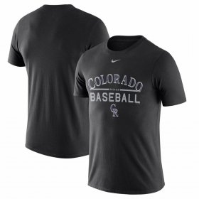 Wholesale Cheap Colorado Rockies Nike Away Practice T-Shirt Black
