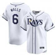 Cheap Men's Tampa Bay Rays #6 Taylor Walls White Home Limited Stitched Baseball Jersey