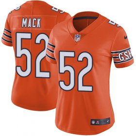 Wholesale Cheap Nike Bears #52 Khalil Mack Orange Women\'s Stitched NFL Limited Rush Jersey