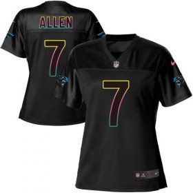 Wholesale Cheap Nike Panthers #7 Kyle Allen Black Women\'s NFL Fashion Game Jersey