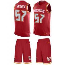 Wholesale Cheap Nike Buccaneers #57 Noah Spence Red Team Color Men\'s Stitched NFL Limited Tank Top Suit Jersey