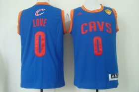 Wholesale Cheap Men\'s Cleveland Cavaliers #0 Kevin Love 2017 The NBA Finals Patch Light Blue Swingman Jersey