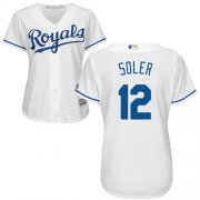 Wholesale Cheap Royals #12 Jorge Soler White Home Women's Stitched MLB Jersey