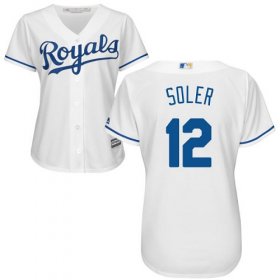 Wholesale Cheap Royals #12 Jorge Soler White Home Women\'s Stitched MLB Jersey