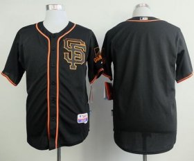Wholesale Cheap Giants Blank Black Alternate Cool Base Stitched MLB Jersey