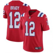 Wholesale Cheap Nike Patriots #12 Tom Brady Red Alternate Men's Stitched NFL Vapor Untouchable Limited Jersey