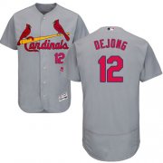 Wholesale Cheap Cardinals #12 Paul DeJong Grey Flexbase Authentic Collection Stitched MLB Jersey