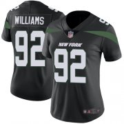 Wholesale Cheap Nike Jets #92 Leonard Williams Black Alternate Women's Stitched NFL Vapor Untouchable Limited Jersey