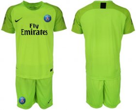 Wholesale Cheap Paris Saint-Germain Blank Green Goalkeeper Soccer Club Jersey
