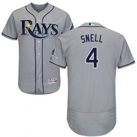 Wholesale Cheap Rays #4 Blake Snell Grey Flexbase Authentic Collection Stitched MLB Jersey
