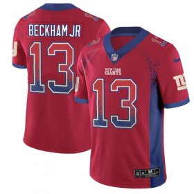 Wholesale Cheap Nike Giants #13 Odell Beckham Jr Red Alternate Men\'s Stitched NFL Limited Rush Drift Fashion Jersey