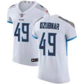 Wholesale Cheap Nike Titans #49 Nick Dzubnar White Men\'s Stitched NFL New Elite Jersey