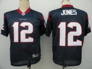 Wholesale Cheap Texans #12 Jacoby Jones Blue Stitched NFL Jersey