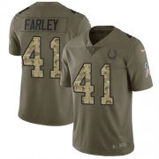Wholesale Cheap Nike Colts #41 Matthias Farley Olive/Camo Youth Stitched NFL Limited 2017 Salute to Service Jersey