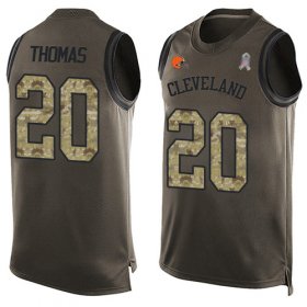 Wholesale Cheap Nike Browns #20 Tavierre Thomas Green Men\'s Stitched NFL Limited Salute To Service Tank Top Jersey