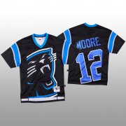 Wholesale Cheap NFL Carolina Panthers #12 DJ Moore Black Men's Mitchell & Nell Big Face Fashion Limited NFL Jersey