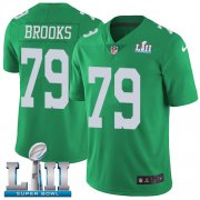 Wholesale Cheap Nike Eagles #79 Brandon Brooks Green Super Bowl LII Men's Stitched NFL Limited Rush Jersey