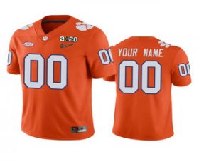 Wholesale Cheap Men\'s Clemson Tigers Custom Orange 2020 National Championship Game Jersey