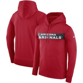 Wholesale Cheap Men\'s Arizona Cardinals Nike Cardinal Sideline Team Performance Pullover Hoodie