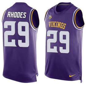Wholesale Cheap Nike Vikings #29 Xavier Rhodes Purple Team Color Men\'s Stitched NFL Limited Tank Top Jersey