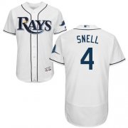 Wholesale Cheap Rays #4 Blake Snell White Flexbase Authentic Collection Stitched MLB Jersey