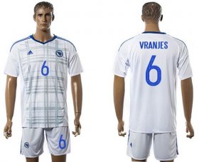Wholesale Cheap Bosnia Herzegovina #6 Vranjes Away Soccer Country Jersey