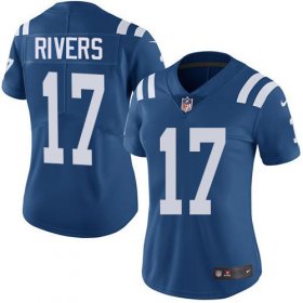 Wholesale Cheap Nike Colts #17 Philip Rivers Royal Blue Women\'s Stitched NFL Limited Rush Jersey